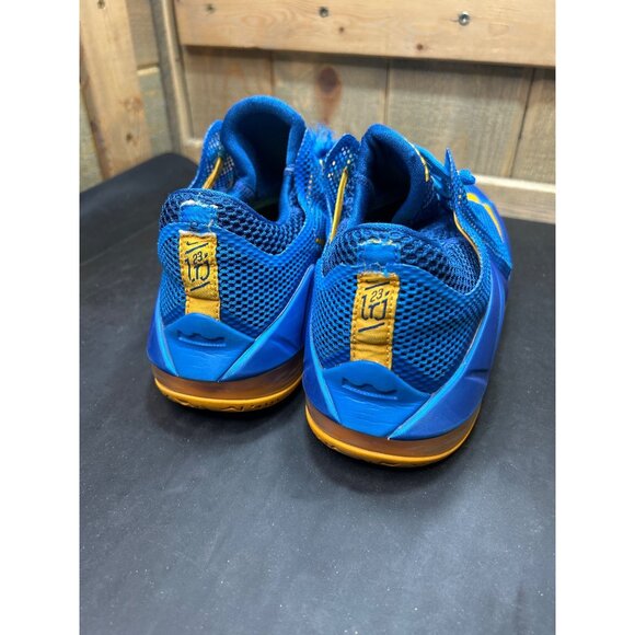 Nike Air Max Lebron XII 12 Low GS Youth Blue/Yellow Athletic Shoes Size 7Y - Picture 5 of 9